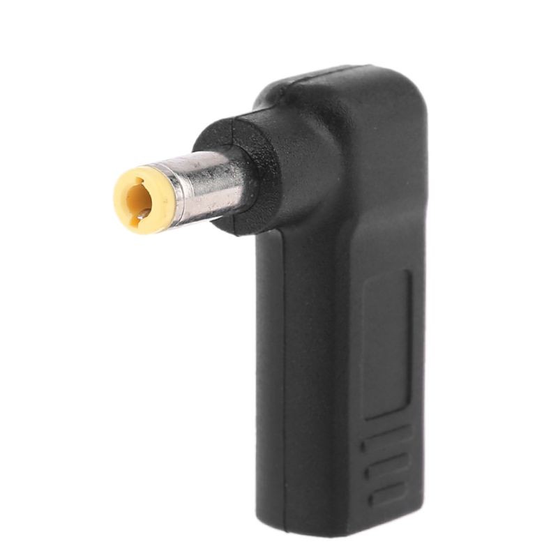 Right Angle DC Power Adapter Type-C Female to 5.5x2.5mm Male Plug Adapter gallery