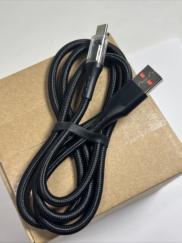 OOZCC USB to USB Type C Data Cable 120W Charging Cord Marquee LED 3 Feet New gallery