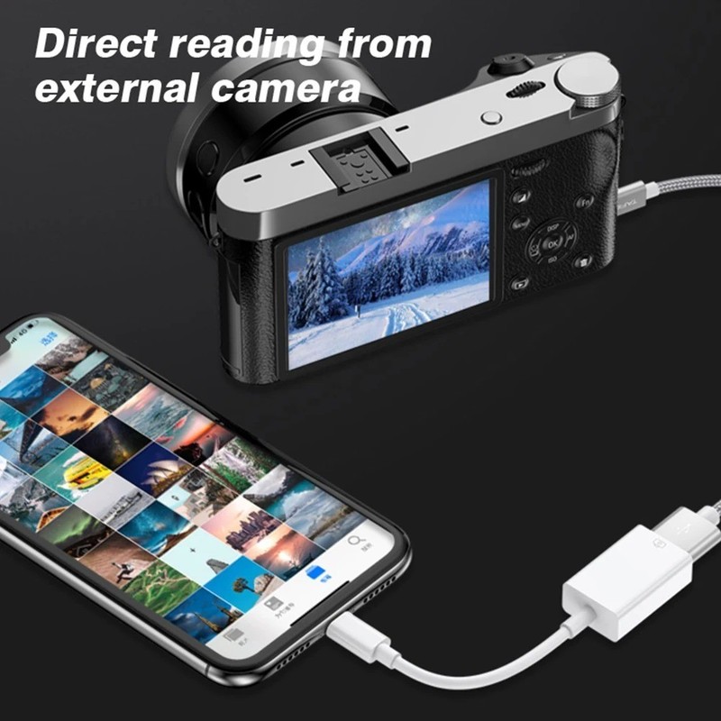 OTG Adapter For Male to USB Female Adapter OTG and Charger Cable for i gallery