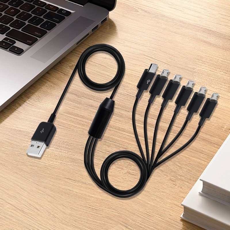 Micro USB Splitter Charging Cable,6 in 1 Multi Charging Cable USB A to 6 Micro gallery