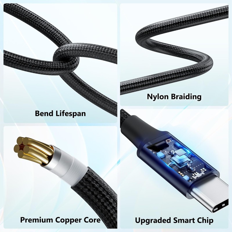 Short USB C to Mini USB Cable 0.25M, Braided USBC to MiniB 5Pin Cord, OTG Cha... gallery