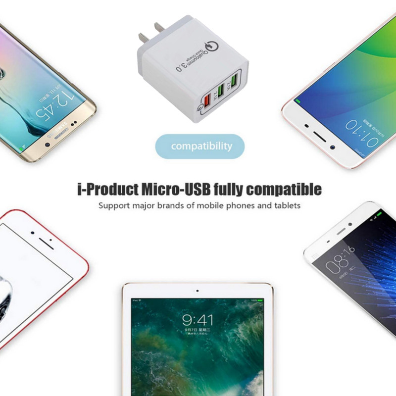 QC 3.0 Fast Quick Charge Multi-Port USB Wall Charger Adapter US Plug Block LOT gallery