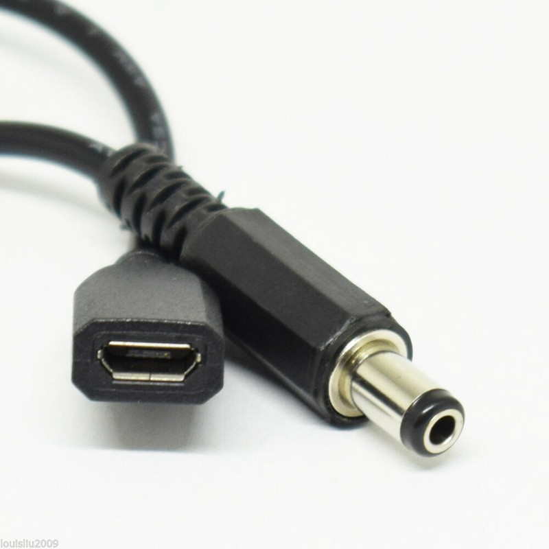 10pcs 5.5x2.5mm Male Plug to Micro 5pin USB Female Socket DC Power Adapter cable gallery