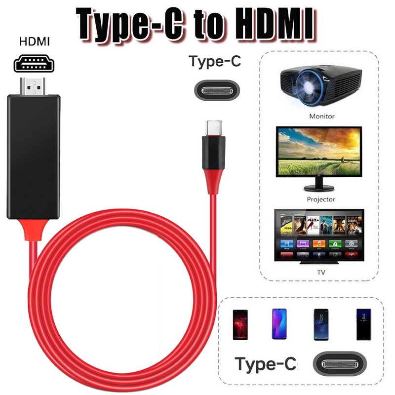 For Samsung Galaxy S25/+/S25 Ultra/FE Type C Phone to TV HDTV HDMI Cable 1080P