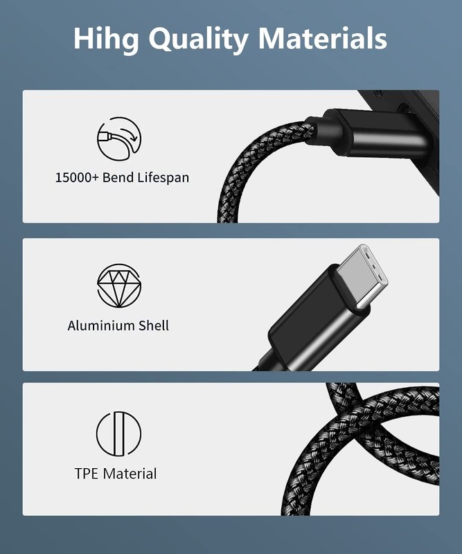 USB C to 3.5mm Aux Audio Cable, 2 in 1 C Car Stereo Black gallery