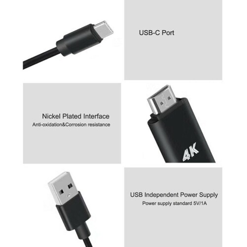 For iPhone 16/15/Pro/Max/Plus - USB-C to 4K HDTV Video Adapter AV Cable TV Hub gallery