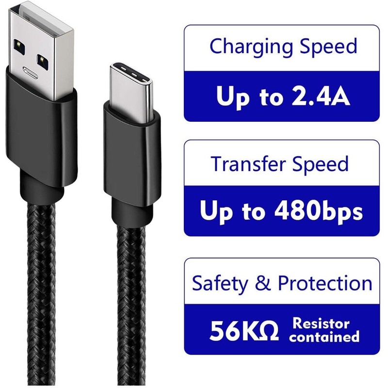 2X10FT Galaxy S9 Plus S9 Note 8 USB-C Type C FAST Charging Sync & Charger Cable gallery