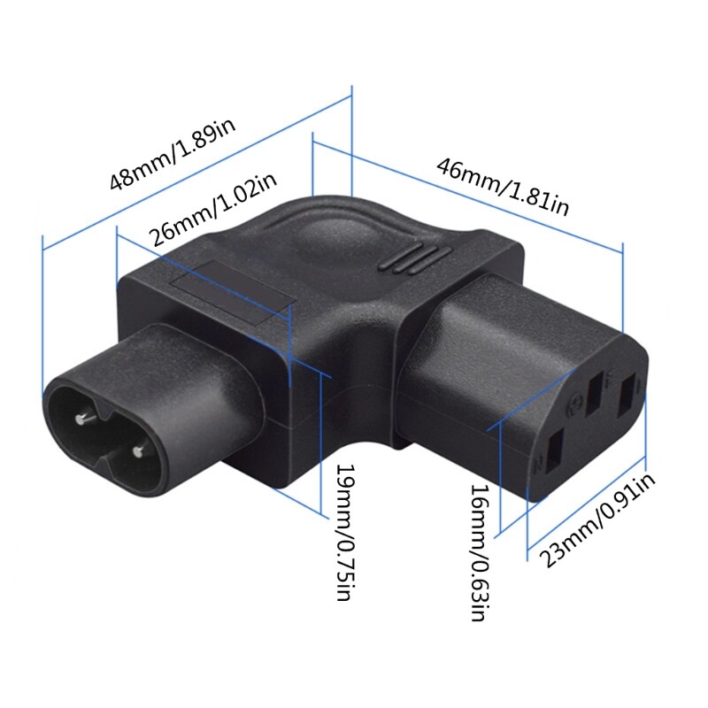 C8 to C13 Power Adapter Cable IEC Female Outlet for Home Electronics gallery