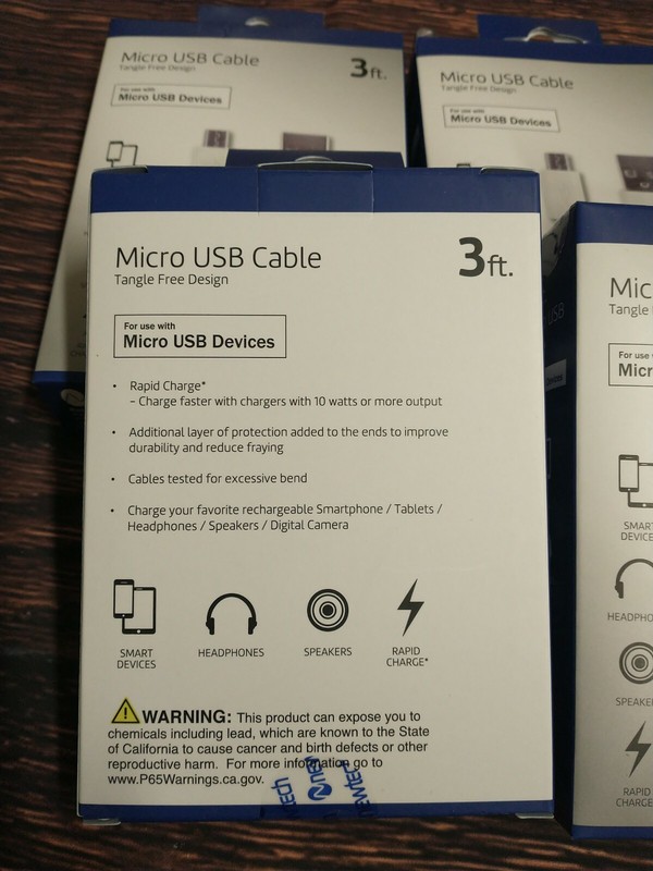 Lot of 4 Newtech Micro White USB Cables 3ft. Tangle Free Design NIB gallery
