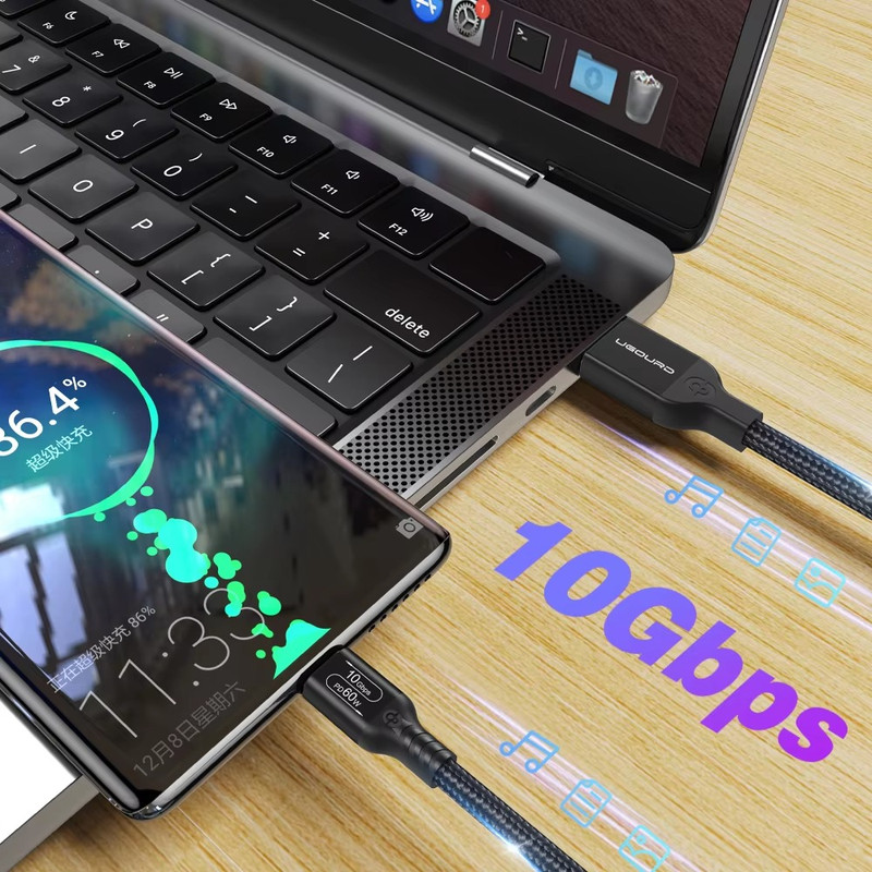 USB-A To USB-C Cable USB3.2 60W Fast Charging Cord 10Gbps For iPhone Samsung gallery
