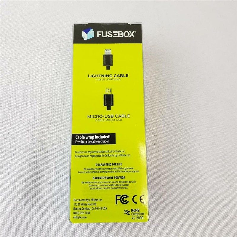 = Fusebox 2-in-1 Cable Lightning & Micro-USB IPhone ipad ipod Android NEW gallery