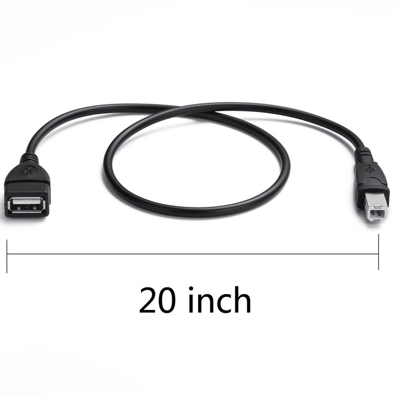 2 Pack USB 2.0 Cable A Female to USB B Male Cable for Printer Extender Connec... gallery
