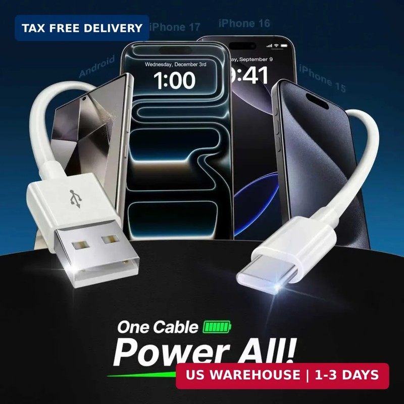 USBA to Type C Cable 3FT, 4Pack USB A to USB C Fast Cable Type-C Charging Cable gallery