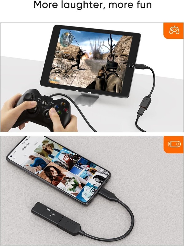 Durable USB C to USB A Adapter Set, 0.5FT, 5Gbps Data Transfer for All Devices gallery