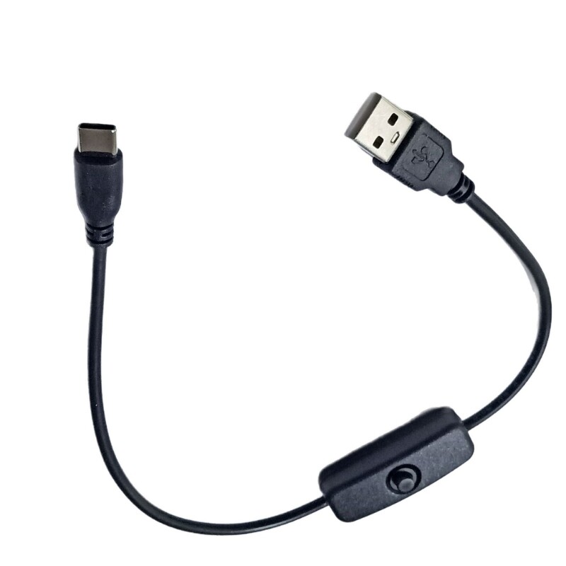 30cm Long USB to Type C Power Cable Extension Wire for LED Light Desktop Fan Toy gallery