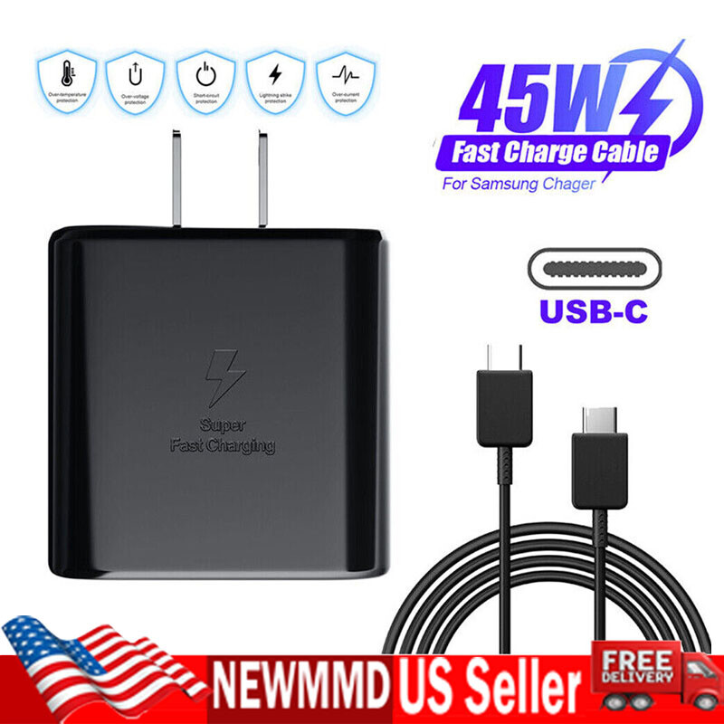 45W USB-C Super Fast Wall Charger & 6FT Cable For Samsung Galaxy S21 S22 S23 S24