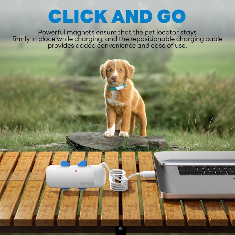 USB Charging Cable for GPS Pet Tracker - Magnetic Charger Base for Dogs - New Wh gallery