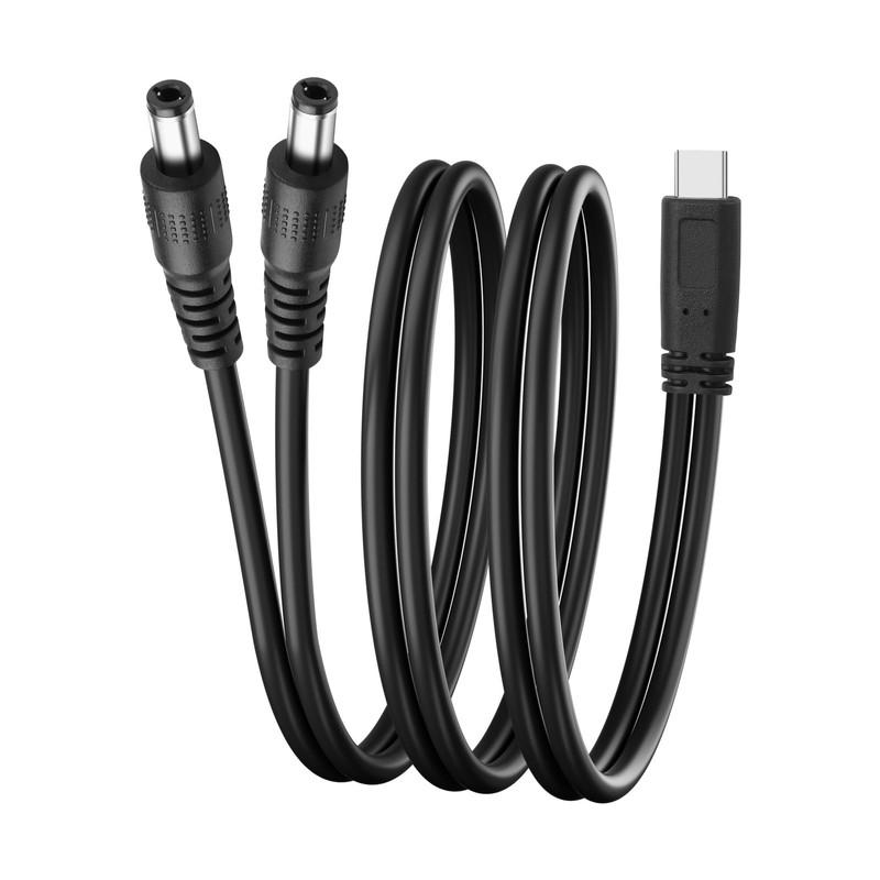 USB C to DC 5.5mmx2.5mm Power Cord 100W Type C to Dual DC5.5×2.5mm Y Splitter…