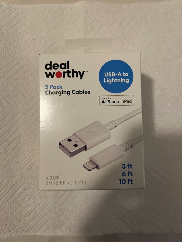 Deal worthy 5 pack charging cables