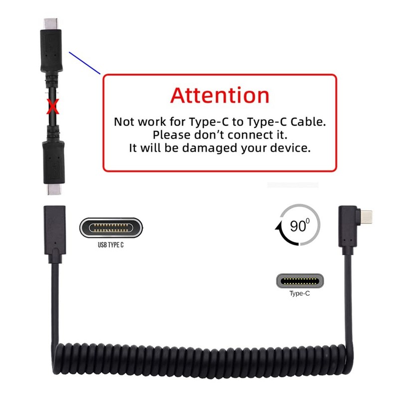 Stretch Coiled TypeC Male Micro To Female PC Gaming Keyboard Mouse Extender gallery