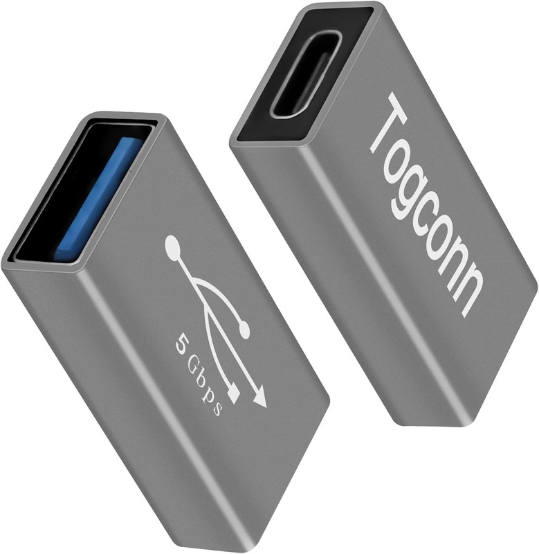 USB C to USB 3.0 Adapter (2 Pack),USB Type-C (Female) to USB A (Female) Coupl…