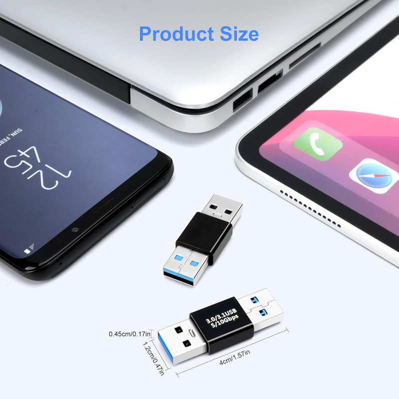 2 Pack USB 3.0/3.1 Male to Male Adapter and OTG 3.0 USB a to a Adapter, Extensio gallery