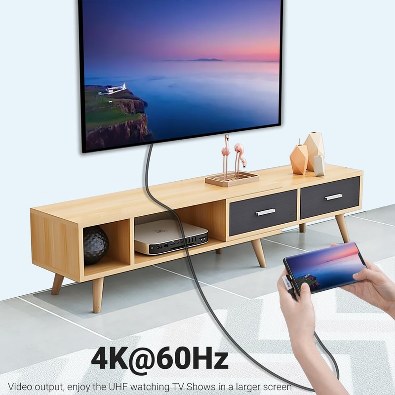 Right Angle USB C 3.1 Data Cable 100W Gen 2 Fast Charging 10Gbps 10FT 2 PCS gallery