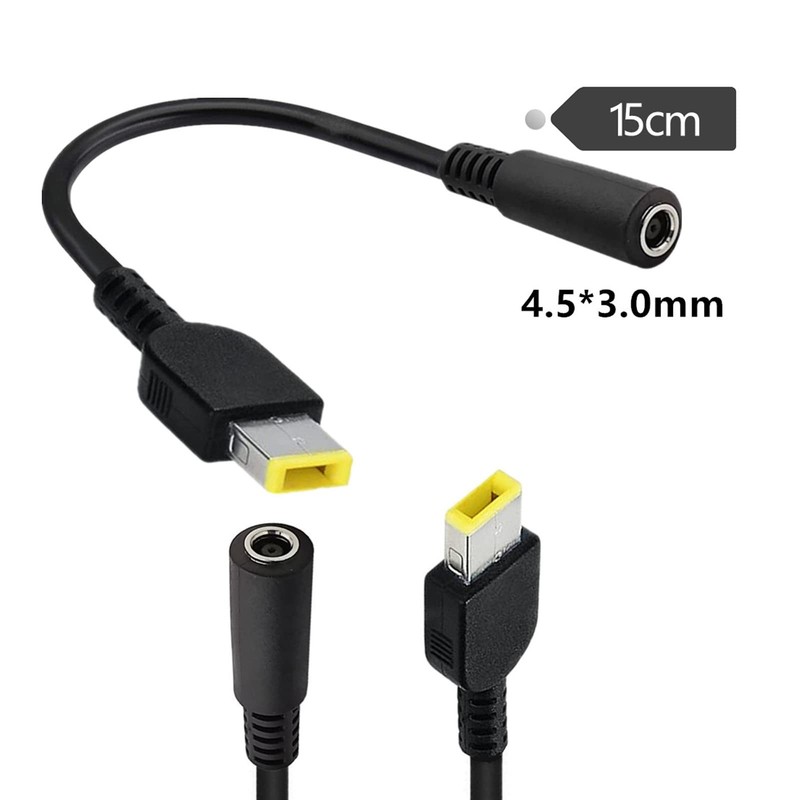 Tip Power Converter Cable USB to DC 4.5x3.0mm Female to Male HP Laptop 0.15m gallery