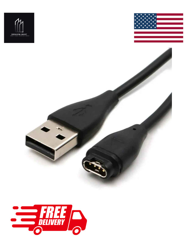 USB Charger Charging Cable Cord For Garmin Forerunner 45 55 245 255 265 745 945