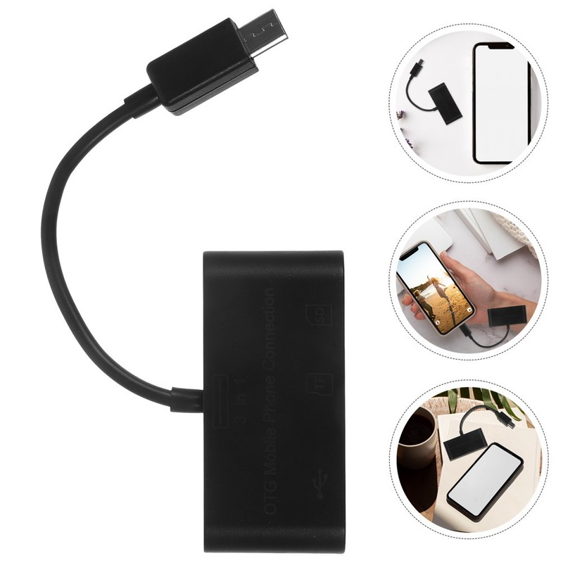 3 in 1 OTG Mobile Phone Hub USB USB 2 0 Card Reader for Cards gallery