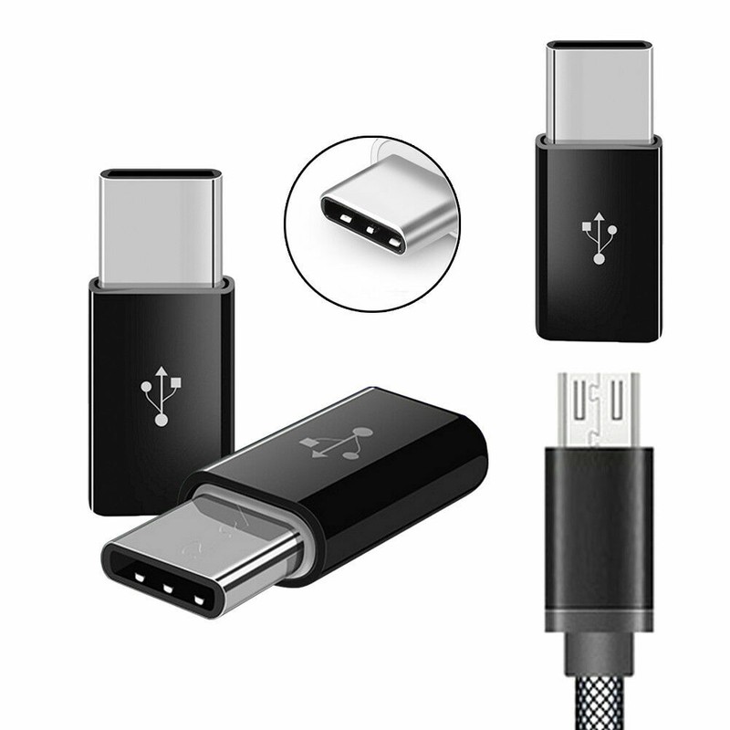 5 Pcs Micro USB to Type-C Data Adapter Converter For Samsung LG Google USB 3.1 gallery