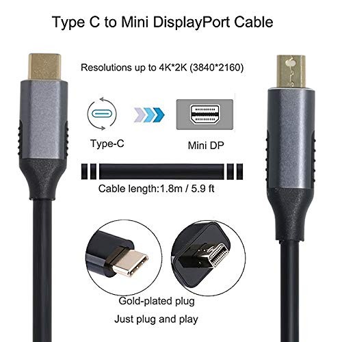 USB 3.1 USB-Source to Mini DisplayPort DP Displays 4K Monitor Cable for Lapto... gallery