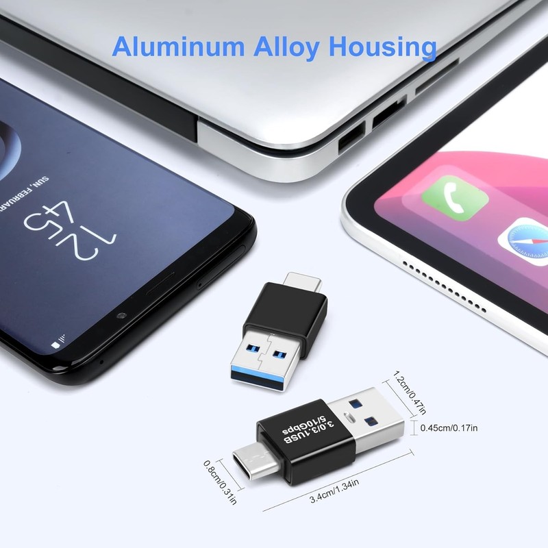USB 3.0/3.1 Male to USB-C Male Adapter (2 Pack), OTG 3.0/3.1 USB A to Type-C Ada gallery