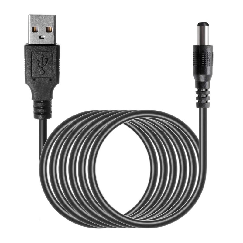 USB 2.0 A Male to DC 5.5x2.1mm 5 Volt 24AWG DC Connector Charge Barrel Jack P... gallery