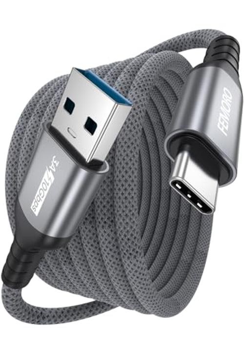 USB A to USB C Data Cable 10ft Long, USB 3.2 Gen 2 Type‑A 10Gbps 10 Feet 1 Pack gallery