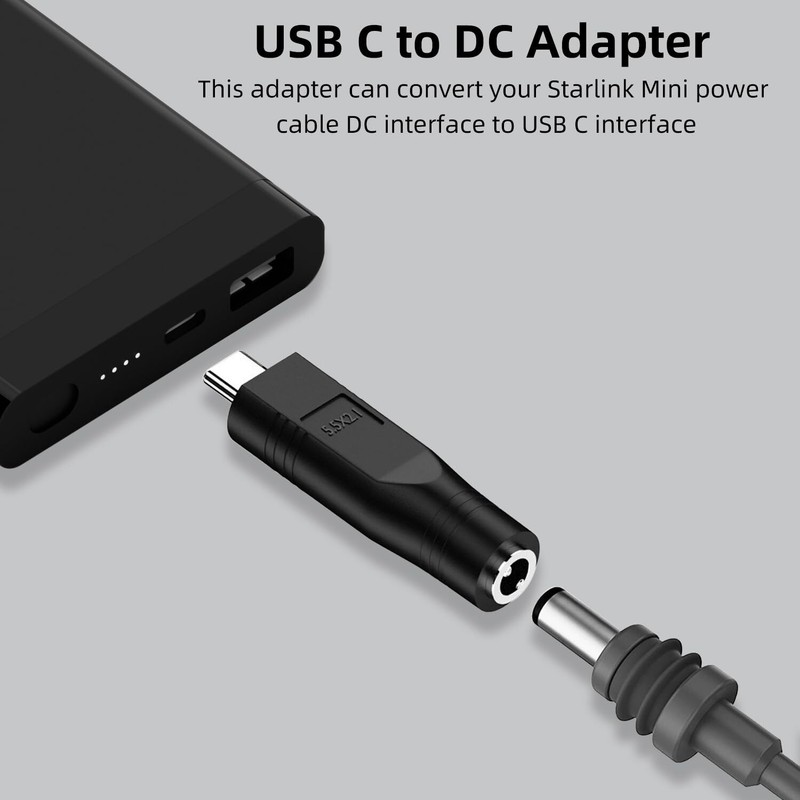 2 Pack USB C Male to DC Female Power Cable Adapter for Starlink Mini Work wit... gallery