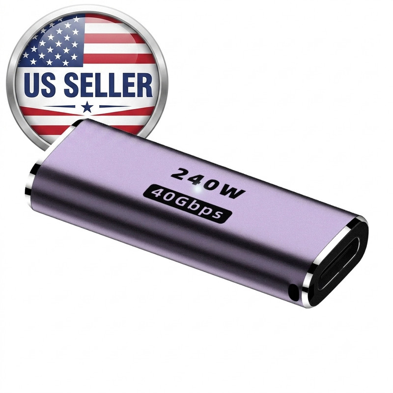 USB 4 Type C Female to Female Adapter Coupler 240W 40Gbps 8K for Thunderbolt Lot