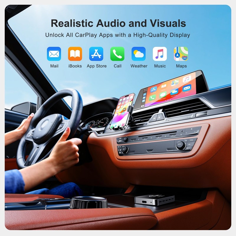 AI Box Wireless CarPlay & Auto Adapter - Plug & Play, Dual-Band WiFi, Bluetoo... gallery
