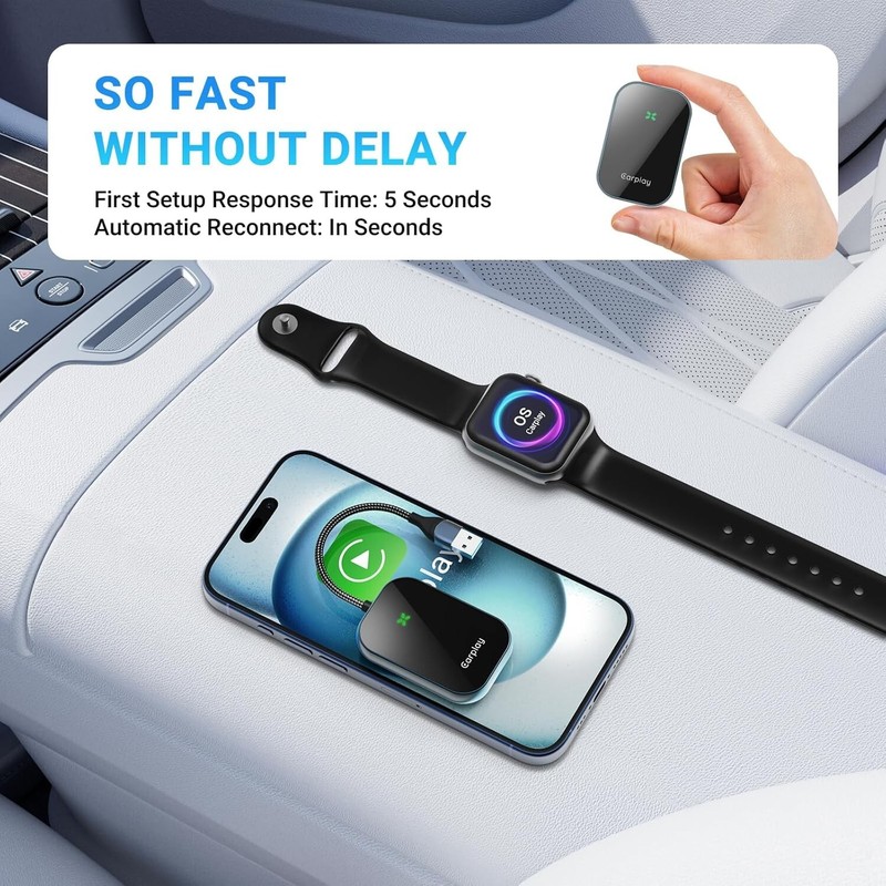 Wireless CarPlay Adapter for iPhone,Convert Wired to Wireless CarPlay Dongle,... gallery