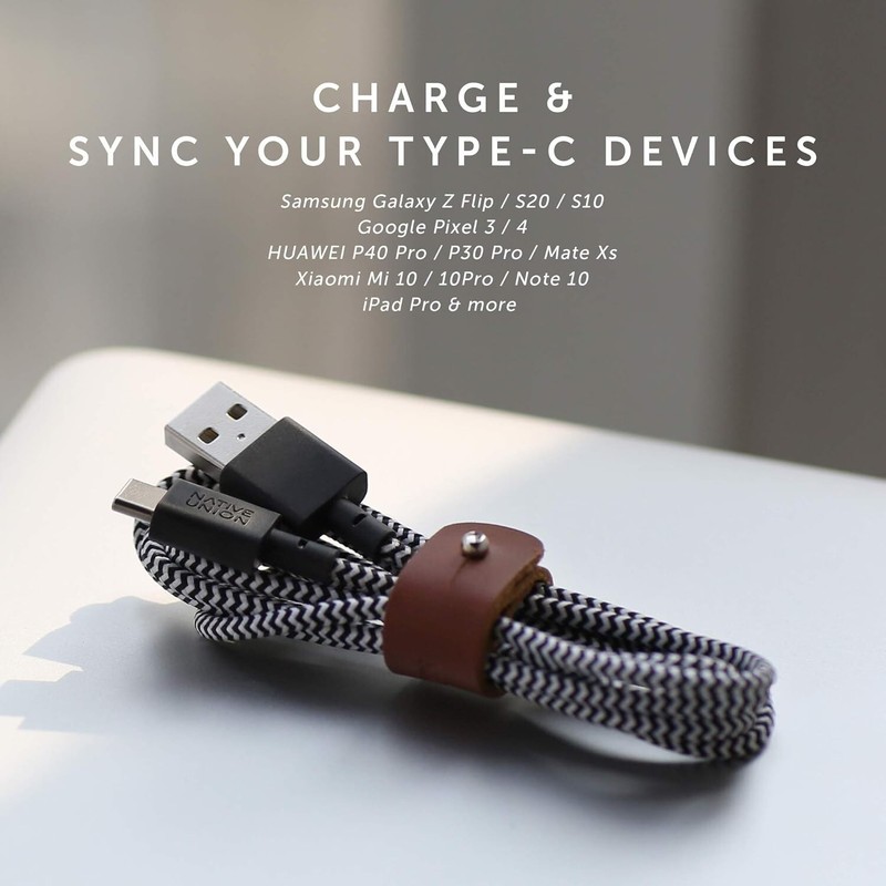 Lot of 10 Native Union Ultra Strong Belt Fast Charging Cable 4ft USB-A to USB-C gallery
