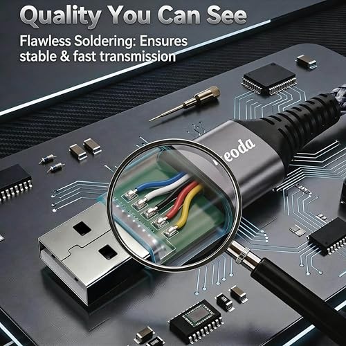 6ft Micro USB Cable 2-Pack, Heavy Duty Braided Android Charger for PS4, Kindle ( gallery