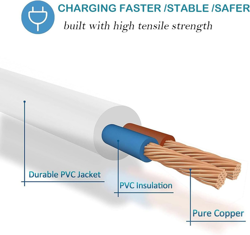 Magnetic USB DC Charger Cable 2.7Ft Replacement Charging Cord for Rechargeable T gallery