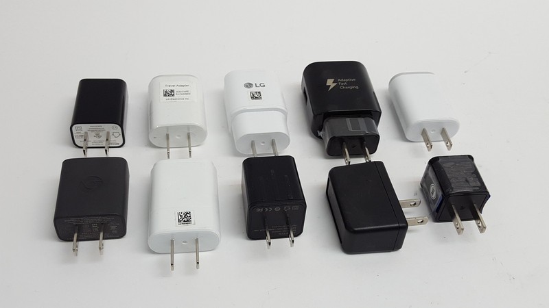 10PK Assorted Variety USB Wall Chargers for Smartphone & Other Devices – Mixed