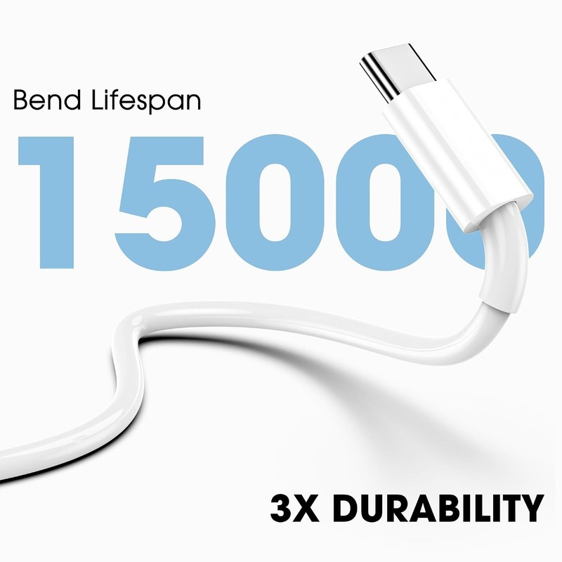 USB C to USB C Cable 3 Pack 6FT 60W Fast Charging for iPhone 17 16 iPad gallery