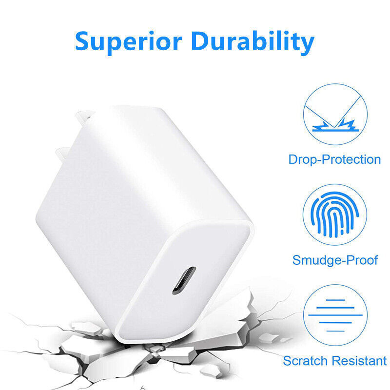 USB-C Fast Charger For iPhone 16/ 15 Pro/Pro Max/Plus Type C Cable (20W Adapter) gallery
