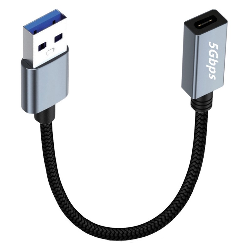 USB 3.0 Male to Type-C Adapter Female Data Cable Double Side 5Gbps Data Transfer