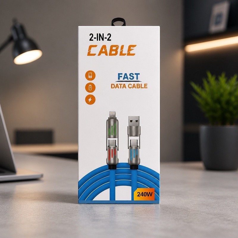 4-in-1 usb charging cable fast charging max 240w