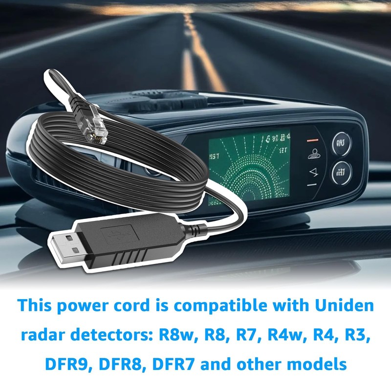 6.5FT USB to RJ11 for Uniden Radar Detector Power Cable gallery