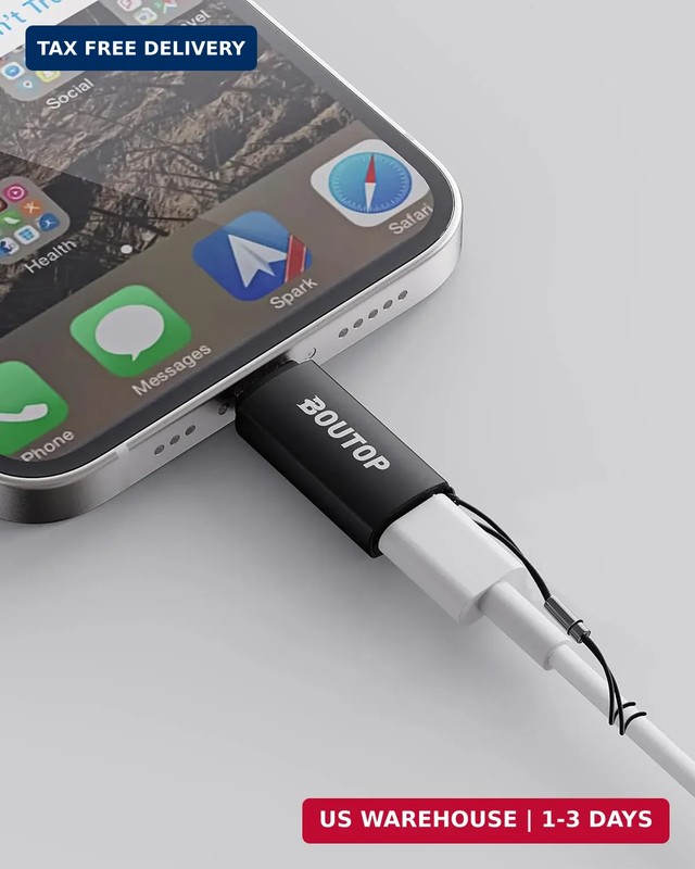 [Apple MFi Certified] USB C to Lightning Adapter Support 18W PD Fast Charging Co gallery
