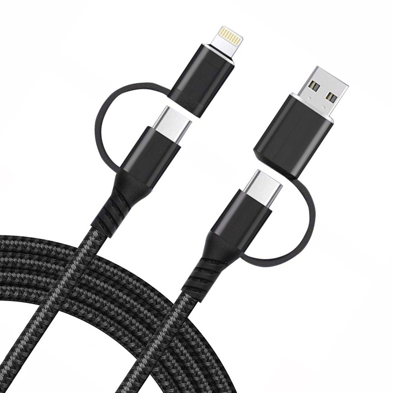 For TCL 60/60R/SE/NxtPaper – 4-in-1 USB-C Cable Fast Charger Power Cord